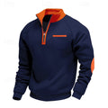 Navy Quarter Zip Sweatshirt for men