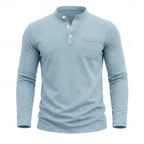 Chest Pocket Henley Shirt for Men, view 7