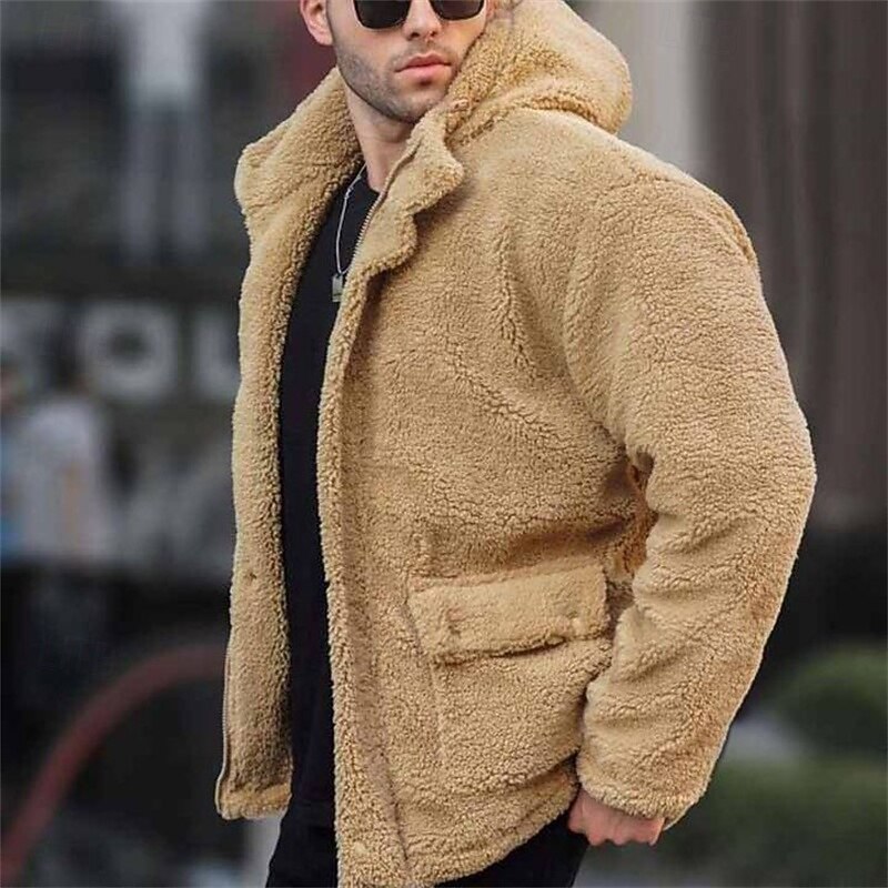 Hooded Sherpa Jacket for Men, view 1