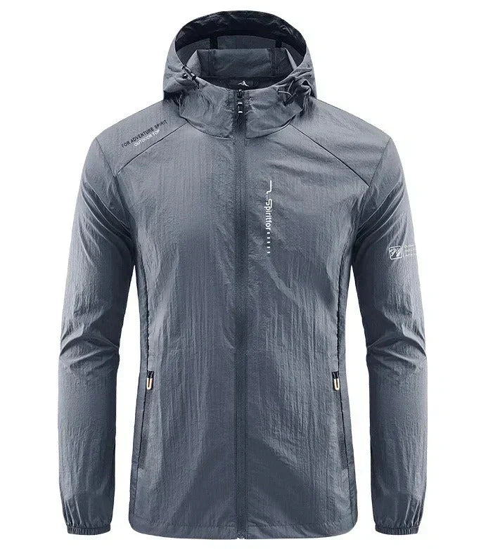 Dark Gray Lightweight Windbreaker for men