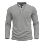 Chest Pocket Henley Shirt for Men, view 10