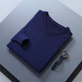 Navy soft Brushed V Neck Sweater for Men