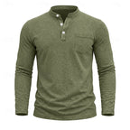 Chest Pocket Henley Shirt for Men, view 1