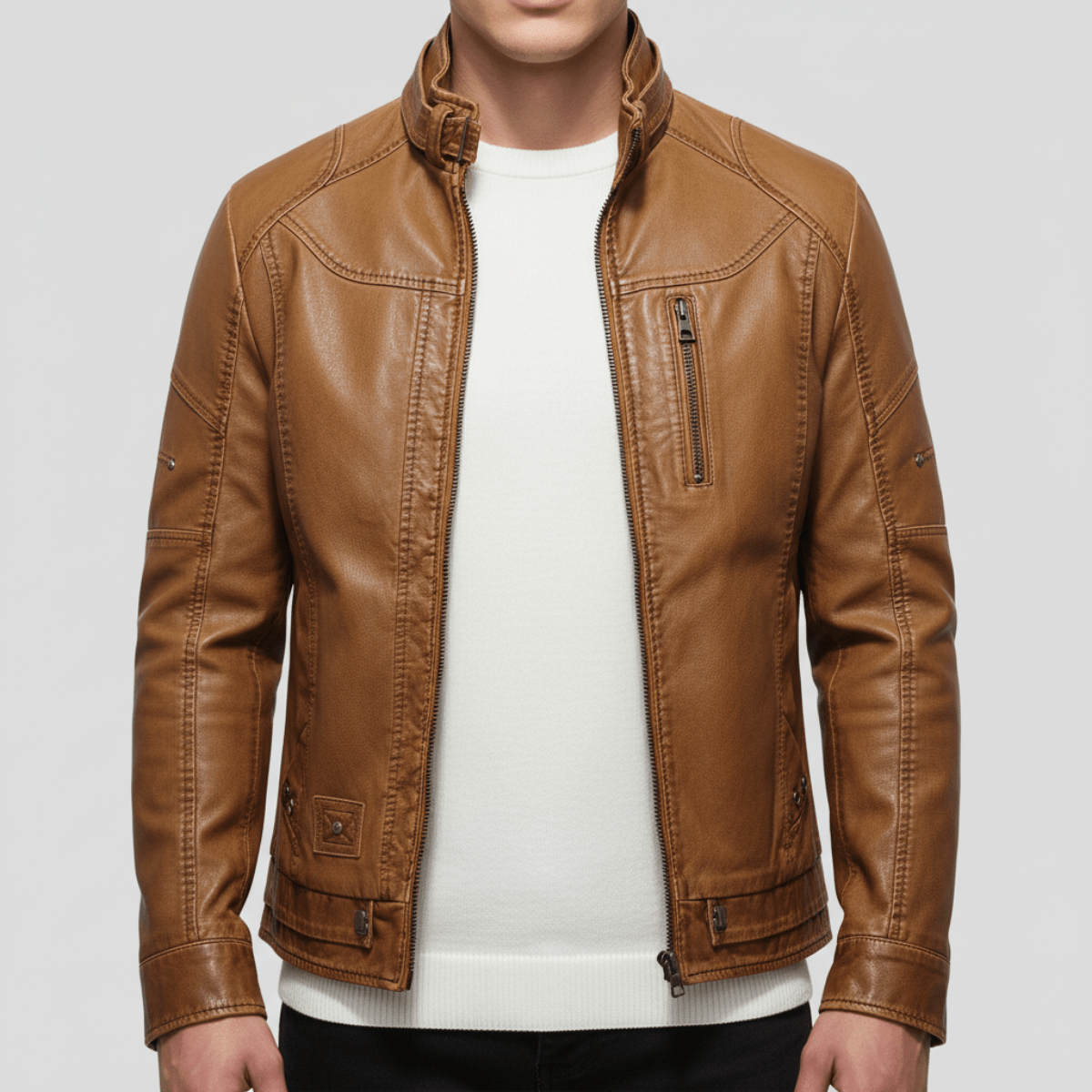 Leather Jacket for men, detail 2