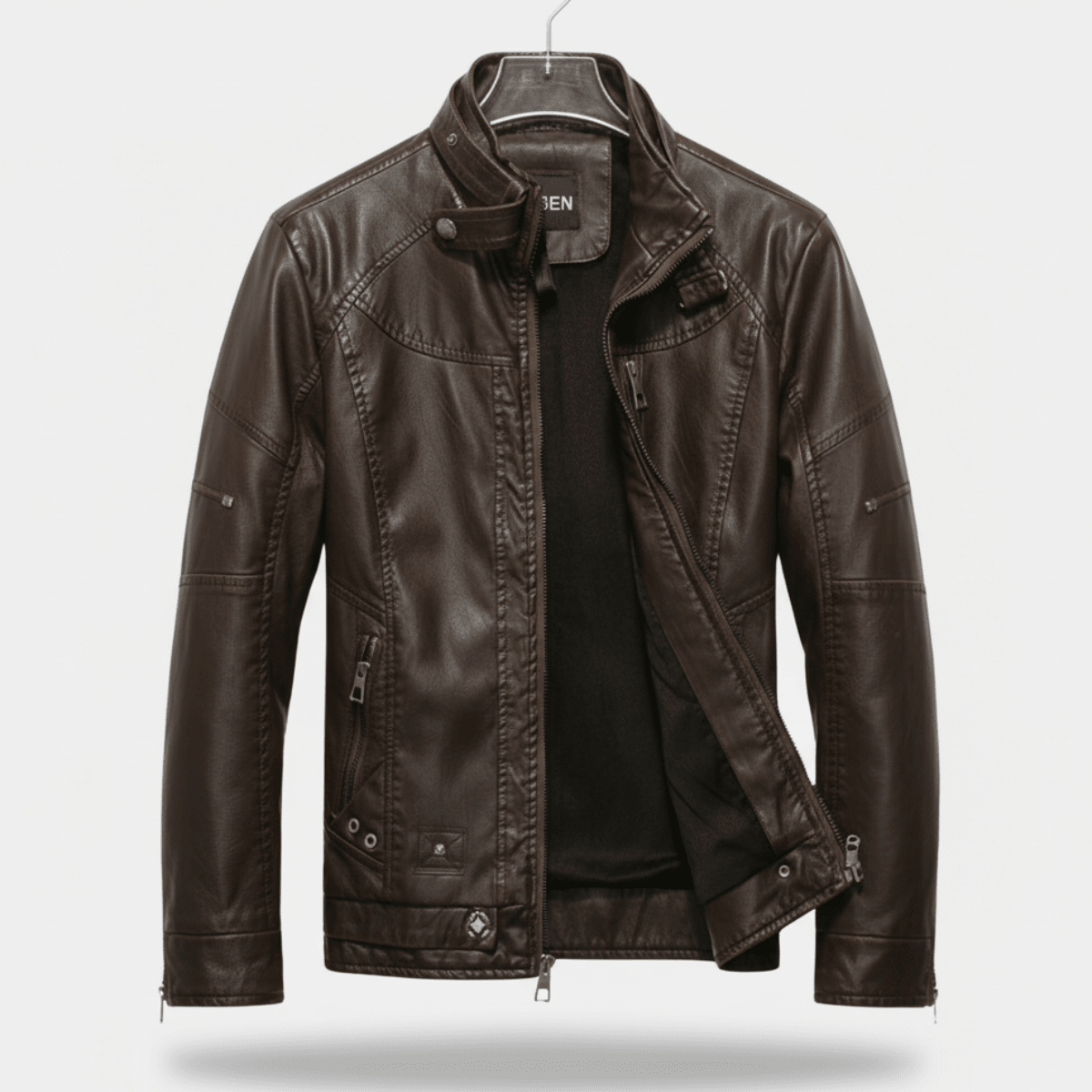 Dark Brown Leather Jacket for men