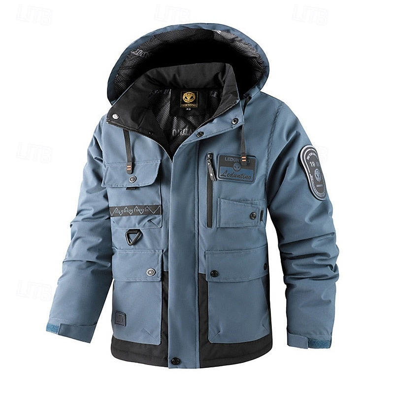All-Weather Hooded Utility Jacket