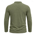 Chest Pocket Henley Shirt for Men, view 3